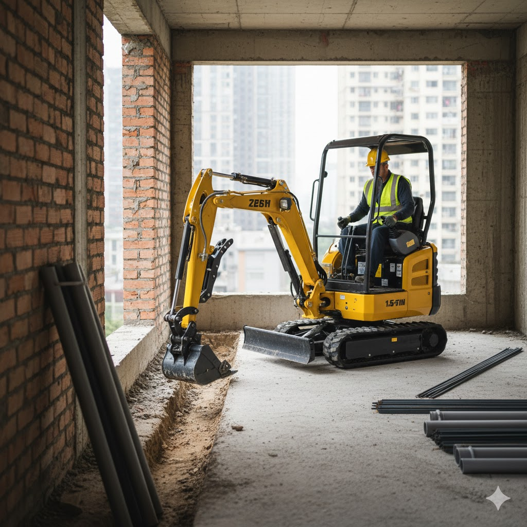 🚜Mini Escavadeira: A Solução para Espaços Reduzidos